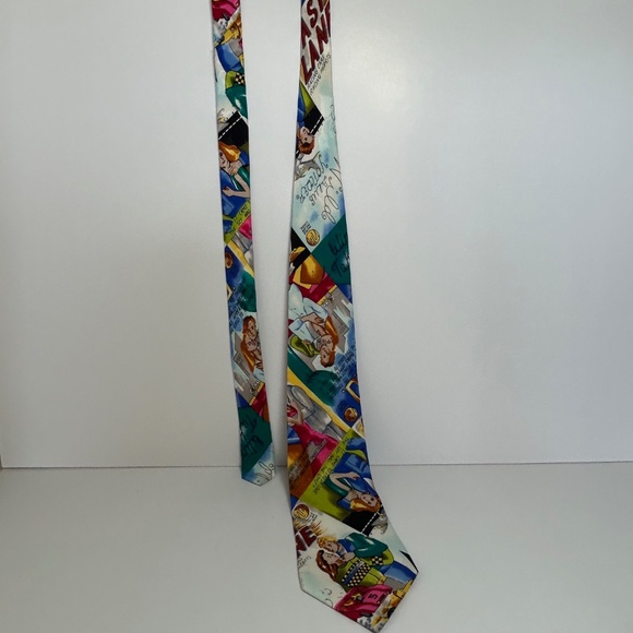 Vintage 1991 Nicole Miller Silk tie, couple theme - Picture 3 of 11